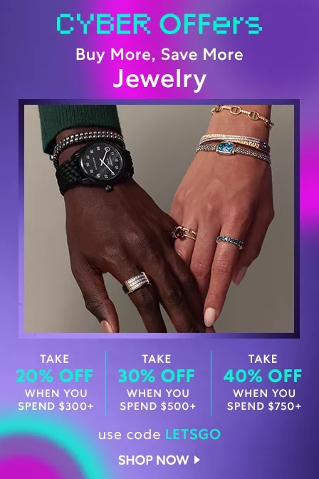 Buy More, Save More Jewelry: Take 20% OFF When You Spend $300+, Take 30% OFF When You Spend $500+ or Take 40% OFF When You Spend $750+