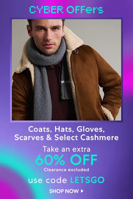 Coats, Hats, Gloves & Scarves: Take an Extra 60% OFF